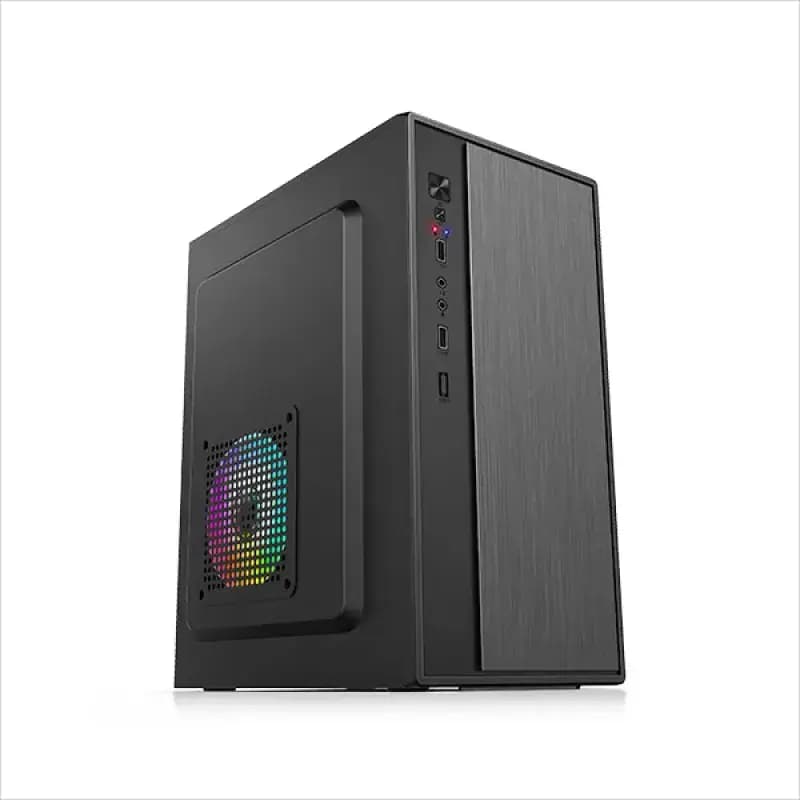 Golden Field 2506B Micro-ATX Desktop Casing with Pre-Installed Power Supply - Black