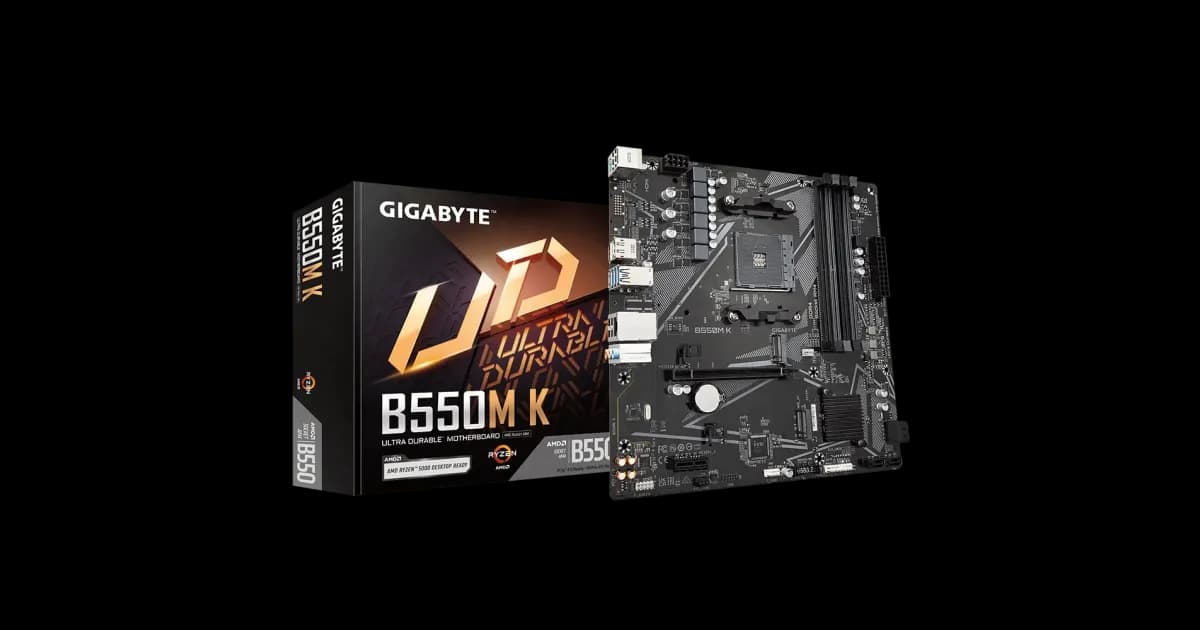 Gigabyte B550M K AMD AM4 Micro ATX Motherboard