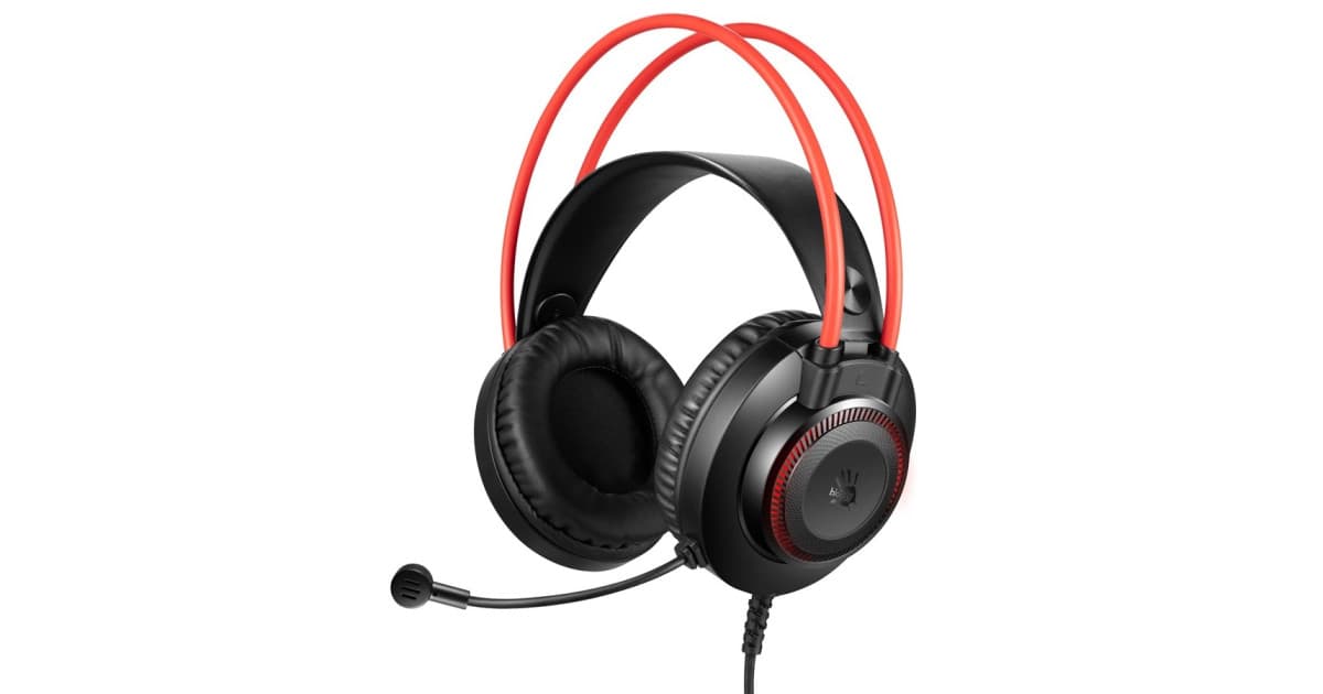 A4TECH Bloody G200S USB Gaming Headphone - Black & Red