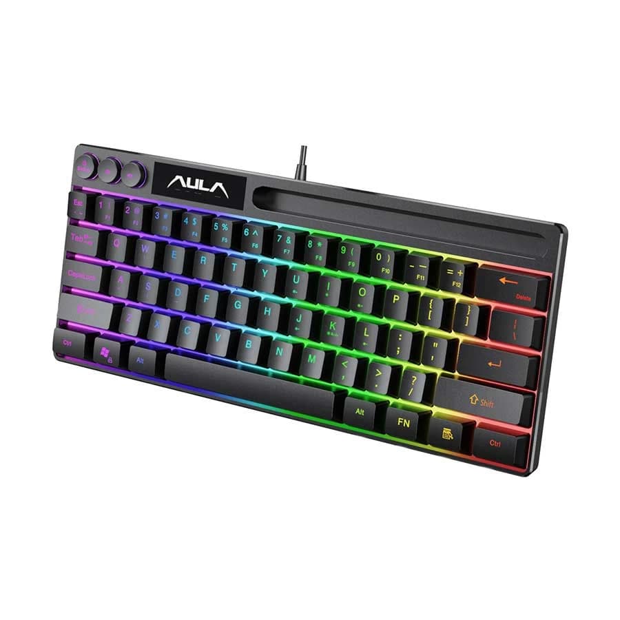 AULA F3061 Wired Multi-Color LED Membrane Gaming Keyboard